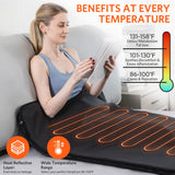 RRGFB Low EMF Infrared Sauna Blanket for Detox and Home Relaxation, Adjustable 1-60 Min Timer, 95-167℉ Temp Range, 6 ft x 2.95 ft, Durable PU Leather Cover RRGFB
