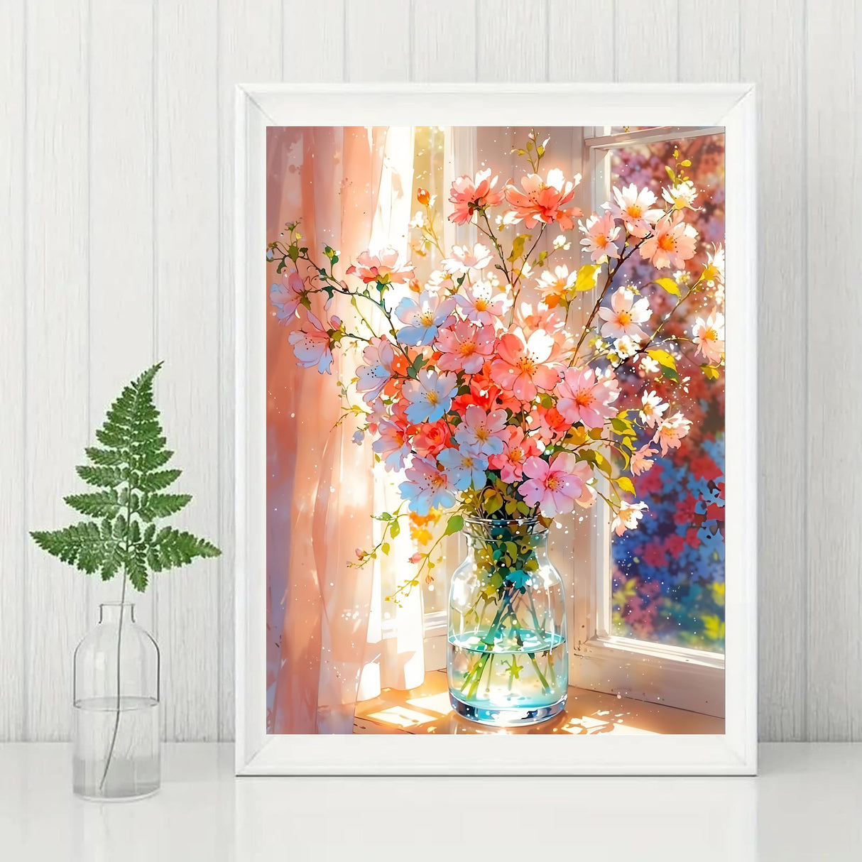 GMETINC Diamond Painting Kits for Adults, Flower DIY 5D Diamond Art Kits Full Drill Diamond Dots Paintings with Diamonds Gem Art and Crafts Home Decor 12x16inch GMETNIC