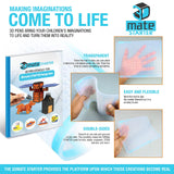 3D Pen Filament with Silicon Design Mat and Compatible Stencils Book with 11 Templates - 1.75mm PLA Plastic Refills - 110 Meter of Assorted Filament for 3D Drawing and Doodling 3Dmate