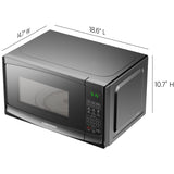 Chefman Countertop Microwave Oven 0.9 Cu. Ft. with Digital Display, 900 Watts, 6 Auto Menus, 10 Power Levels, Eco Mode, Memory Function, Mute Option, Child Safety Lock, Easy Clean Chefman