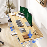 FLEXISPOT Standing Desk Electric Stand Up Desk with 48 x 24 Inches Splice Board Ergonomic Memory Controller Height Adjustable Desk (White Frame + 48" Maple Desktop) FLEXISPOT