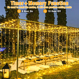 Christmas Lights Outdoor, 66ft 200 LED String Lights Indoor Clear Wire, 8 Modes Warm White Christmas Lights for Outside House, Plug in Waterproof Twinkle Lights for Tree Bedroom Holiday Decorations Vivideal