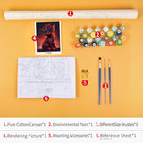 TUMOVO Cute Little Baby Dragon Paint by Numbers Kit, 16x20 Inch Acrylic Painting Arts and Craft for Kid & Adult TUMOVO