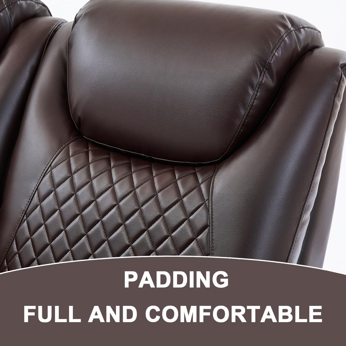 AZXZCS RV Loveseat Recliner, Wall Hugger Recliner Sofa PU Leather with Removable Armrests and Pillows for RVs, Living Rooms, and Home Theaters (Brown, Row of 2) AZXZCS