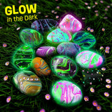 2-in-1 Rock Painting & Gardening Craft Kit for Kids - Glow in The Dark Pouring Art & DIY Planting Set - Fun Arts and Crafts for Boys & Girls Ages 6-12 - Complete Gift for Birthdays, Christmas, and Cre LAOESE