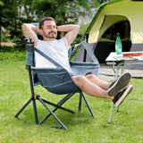 TIMBER RIDGE Hammock Camping Chair with Adjustable Backrest, Heavy Duty Folding Hammock Chair Supports 300lbs, Portable Hammock Chair for Camping, Travelling and Patio, Blue TIMBER RIDGE