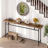 Tribesigns Console Table, 70.9 Inches Extra Long Sofa Table for Living Room, Industrial Narrow Console Sofa Tables Behind Couch, Entryway Hallway Foyer Table for Entrance, Rustic Brown Tribesigns