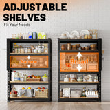 MAXLEAD Home Storage Shelves 5 Tier Garage Shelving Adjustable Garage Shelves 2100LBS Metal Shelving Unit with Metal Pegboard for Basement, Warehouse, Pantry, Kitchen. 60''H*11.8''D*27.5''W, Black MAXLEAD