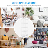 SPACEKEEPER 5-Tier Storage Cart Organizer Rolling Utility Cart, Mobile Shelving Unit Slide Out Storage Shelves for Kitchen Living Room Bathroom Laundry Room & Dressers, White SPACEKEEPER