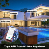 cumilo 52” Smart Outdoor Ceiling Fans LED Lights and Remote,Quiet DC Motor,6 Speed,Dimmable,Indoor Modern Brushed Nickel Ceiling Fan Controlled by WIFI Alexa App,Gray Silver Wood Bedroom Patio Porch cumilo