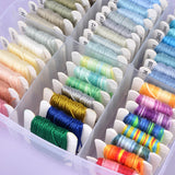VICOVI Embroidery Thread Kit Including 200 Skeins Embroidery Floss 30 Skeins White & Black Embroidery Thread Cross Stitch Tool for Friendship Bracelets Arts DIY Crafts with 4-Tier Transparent Box VICOVI