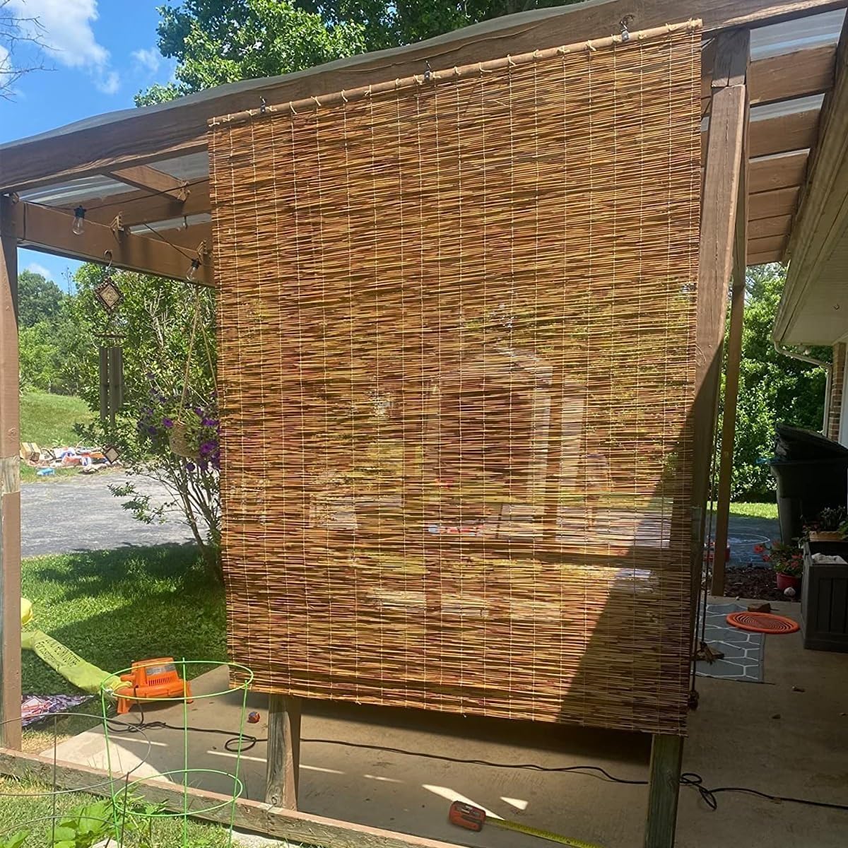Bamboo Window Blinds 25" 26" 27" 28" 31" 32" 33" 34" 35" 36" 40" 41" 42" 43" 44" 45" 46" 47" 49" 50" 56" 57" 72" Wide, Natural Bamboo Roll Up Curtain Woven Custom Shades Cordless (Size : 25" W x 72" WoodArtSupply