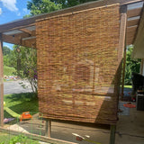 Bamboo Window Blinds 25" 26" 27" 28" 31" 32" 33" 34" 35" 36" 40" 41" 42" 43" 44" 45" 46" 47" 49" 50" 56" 57" 72" Wide, Natural Bamboo Roll Up Curtain Woven Custom Shades Cordless (Size : 25" W x 72" WoodArtSupply