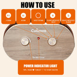 CUOZOVA 16“ Portable Electric Fireplace Heater, 1500W/850W Small Electric Fireplace for Indoor Use with Curved Monitor&Realistic 3D Flame, Fireplace Stove for Home Office, Fake Fireplace for Christmas CUOZOVA