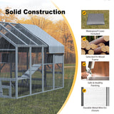 TIMHAKA Catio Outdoor Cat Enclosure, Large Outdoor House for Multiple Cats with 7 Platforms, 2 Resting Box, Wooden Cage for Patio, Outside Shelter with Weatherproof Cover, 71 x 49 x 71 inch TIMHAKA