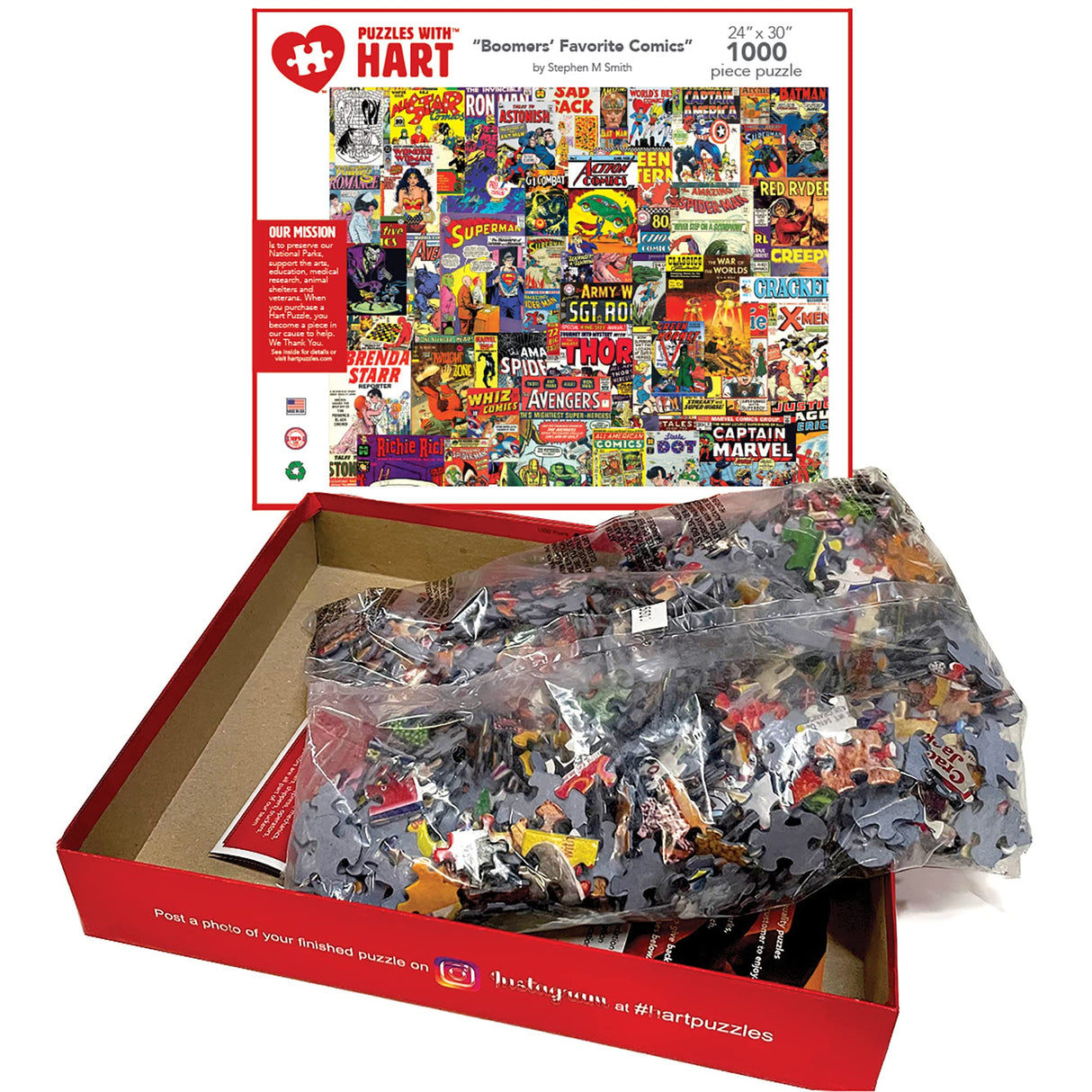 Hart Puzzles Favorite Comics 1000 Piece Puzzle, 1 EA, Multi Hart Puzzles
