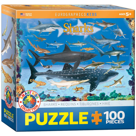 Sharks 100 Piece Jigsaw Puzzle EuroGraphics