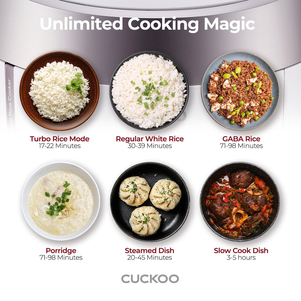 CUCKOO Heating Pressure Cooker & Warmer – 12 built-in programs, Glutinous (white), Mixed, Brown, GABA rice, and more, 10 cups CUCKOO
