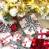 WRAPAHOLIC 30 Inch Christmas Wrapping Paper Roll - Jumbo Roll Rustic Holiday Woodland Scenes - Snowflake, Plaid, Reindeer - 4 Rolls - 30 Inch x 120 Inch Per Roll WRAPAHOLIC