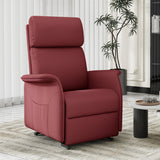 OKUP Power Lift Recliner Chair with Massage and Heat for Elderly, Electric Recliner Chairs for Adults with Side Pocket Remote Control, Infinite Position, Fabric (Burgundy) OKUP