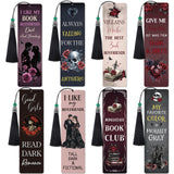 Sitsink Gothic Diamond Art Bookmarks - 8 Pcs Dark Romance Diamond Painting Bookmarks Horror Halloween Christmas Gifts for Women DIY Gem Art Rhinestone Crafts Kit for Women Sitsink