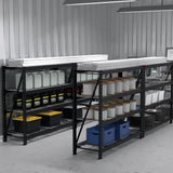 WORKPRO Garage Shelving, 68" W x 24" D x 65" H, 7200 LBS Load, Heavy Duty Metal Shelves for Storage, Industrial Storage Rack for Warehouse Kitchen Shop Basement, Black, Pack of 1 WORKPRO