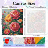 Camocin Paint by Numbers Kit for Adults - Flowers Adult Paint by Number Kits on Canvas Without Frame for Beginner, Peony Floral Oil Painting by Numbers Kit for Gift Home Wall Decor 16x20 Inch Camocin