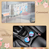 Tioncy 400 Pcs Sublimation Car Coaster Blank Set, 200 Pcs 2.76'' Blank Sublimation Coaster 100 Self Adhesive Bag 100 Sublimation Car Coaster Display Card for Thermal Sublimation DIY Craft (White) Tioncy