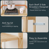 HITNET Bamboo 4-Tier Ladder Shelf - Versatile Storage & Display Rack for Home & Office HITNET