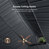 PURPLE LEAF 12' X 20' Patio Hardtop Gazebo Outdoor Pavilion Gazebo with Galvanized Steel Double Roof for Patio Lawn Garden Aluminum Gazebo with Mosquito Nets and Curtains Grey PURPLE LEAF