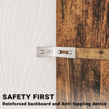 IRONCK Kitchen Pantry 72" Height, with 8 Hanging Shelves, 2 Drawers and Open Storage Cabinet, Freestanding Cupboard for Dining Room Living Room,Vintage Brown IRONCK