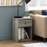 Furinno 219153GYW Lucca Nightstand, 2-Pack, French Oak Grey Furinno