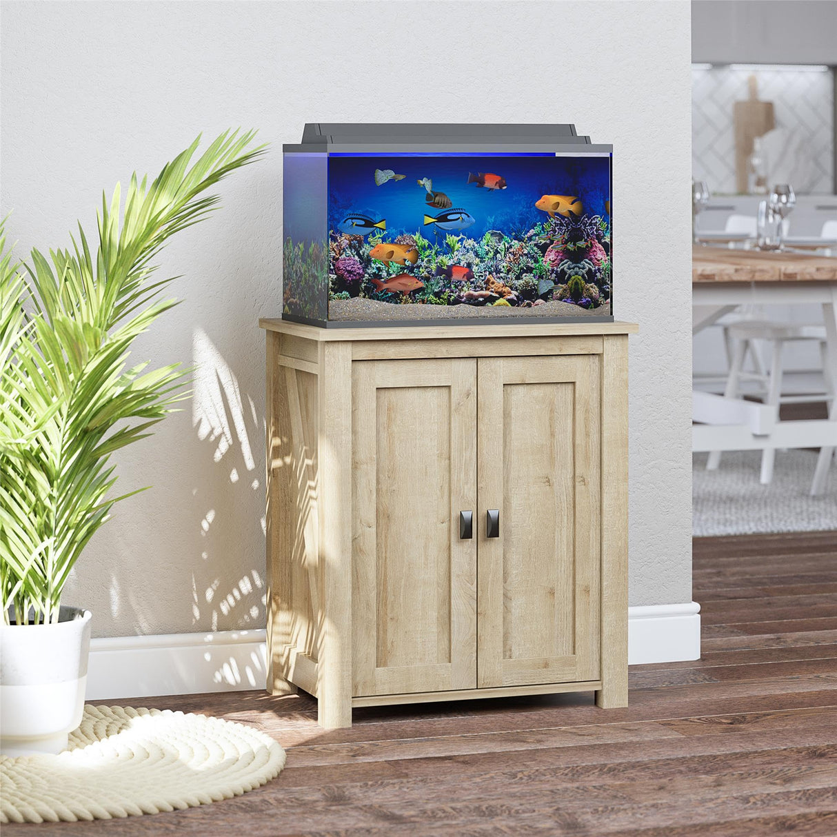 Ollie & Hutch Farmington 10-20 Gallon Aquarium or Terrarium Stand, Natural Ollie & Hutch