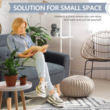 Shintenchi 47" Modern Linen Loveseat Sofa with 2 Pillows - Dark Grey | Compact, Stylish & Comfortable for Apartments, Studios & Small Spaces Shintenchi