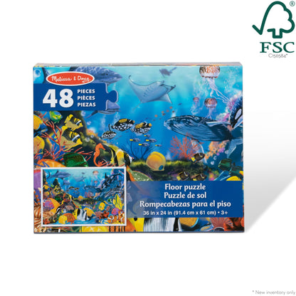 Melissa & Doug Underwater Ocean Floor Puzzle (48 pcs, 2 x 3 feet) - FSC Certified