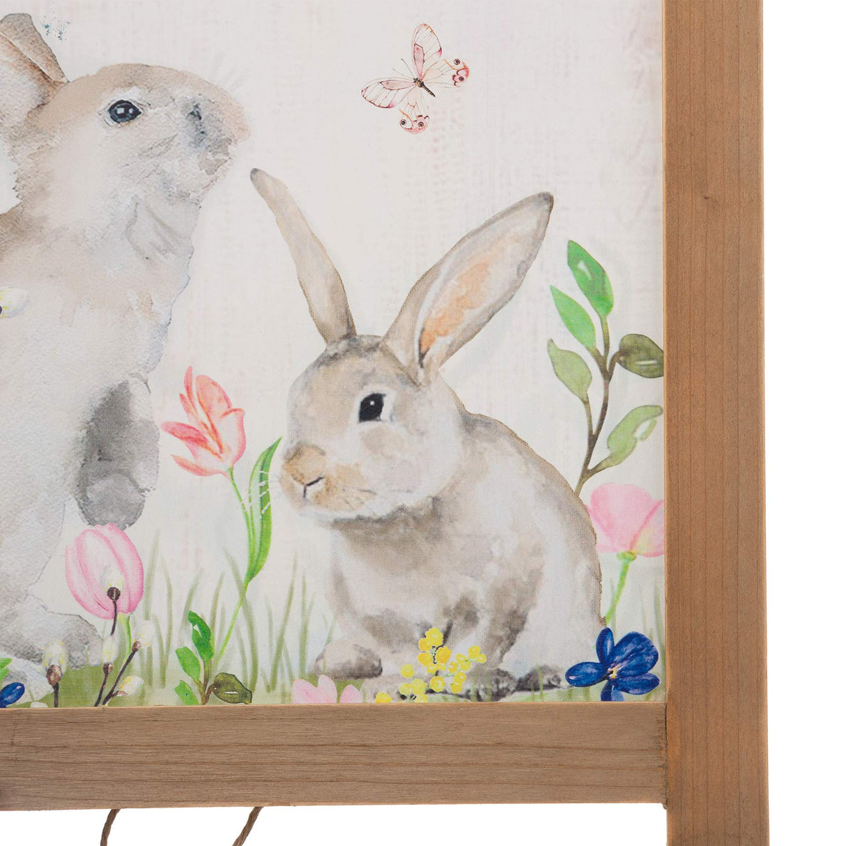 Glitzhome 24”H Easter Wooden Porch Sign, Bunny Sign Decor Rustic Rabbit Decoration Welcome Porch Decor for Easter Yard Entryway glitzhome