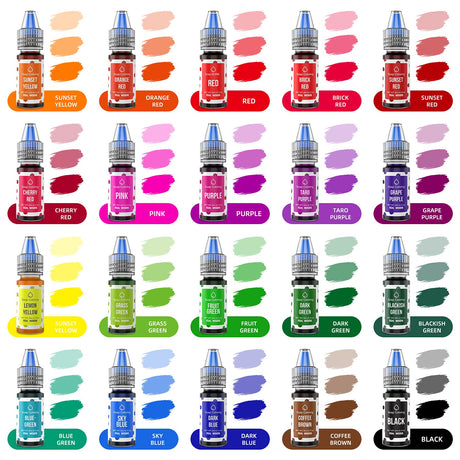 20 Colors Bath Bomb Soap Dye - Wayin Liquid Based Soap Colorant, Food Grade Coloring, Skin Safe, Vibrant Neon Soap Coloring for Soap Making DIY, Bath Bomb Supplies Kits, Bath Salt Crafting, Slime Dye Wayin