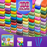Air Dry Clay 100 Colors, Modeling Clay for Kids, DIY Molding Magic Clay, Gift for Kids YOPINSAND