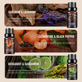 Men Essential Oils Set, Fragrance Oil for Diffuser, Leather, Tobacco, Cedar, Bourbon Whisky, Bergamot, Candle Scents for Candle Making, Soap Making Supplies, Man Aromatherapy Diffuser Oils Kit(6x10ML) Aeshory