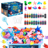 Magic Water Elf Toy Kit, Aqua Fairy Water Gel Kit for Kids with 20 Magic Gel & 10 Molds,Make Your Own Water Pets & Squishy Toys, Craft Kits for Kids Ages 8 9 10 Years Old TMOL