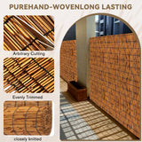 KOIUEYW Natural Reed Fencing Rolls, Decorative Bamboo Fencing 4ft High Roll Reed Screen Curtain, Natural Reed Bamboo Fencing for Outdoor Balcony Patio Garden Backyard (Light Russet) KOIUEYW