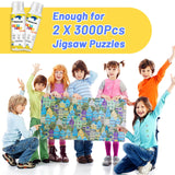 2 Pack 120ml Jigsaw Puzzle Glue with New Sponge Head, Suitable for 1000/3000/5000 Pieces of Paper and Wood Puzzle, Clear Water-Soluble Quick Dry Jigsaw Puzzle Glue, 240ml in Total Modacraft