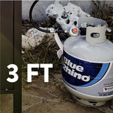 GasOne Propane Regulator 3 Feet Universal QCC1 Grill Replacement with 42 inches hose for Most LP Gas Grill, Heater and Fire Pit Table, 3/8" Female Flare Nut Gas One