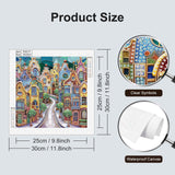Stalente Diamond Painting Kits for Adults City House, 5D Special Shape Diamond Art Kits for Beginners, Crystal Rhinestones Diamond Painting for Home Wall Decoration Gift 12×12inch, Street Landscape Stalente
