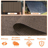 AwnPro 9' x 18' Outdoor Pergola Shade Cover Canopy for Patio Deck Porch Backyard Gazebo Replacement Shade Cover with Spaced Grommets Weighted Rods Brown AwnPro