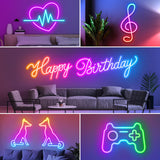 Led Neon Rope Lights 32.8Ft,Control with App/Remote,Flexible Led Rope Lights,Multiple Modes,IP65 Outdoor RGB Neon Lights Waterproof,Music Sync Gaming Led Neon Strip Lights for Bedroom Indoor Led Light AILBTON