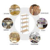 Yaheetech Storage Shelves 5 Tier Garage Shelving Heavy Duty Garage Shelves Adjustable Metal Shelving Unit Utility Rack Industrial Shelving for Warehouse Pantry Closet, 27.5"W x 12"D x 60"H, Silver Yaheetech