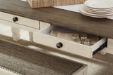 Signature Design by Ashley Bolanburg Farmhouse Dining Table with Drawers, Seats up to 6, Whitewash Signature Design by Ashley