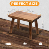 ENKEZI Shower Bench - Shower Foot Rest 12 in, Shower Stool for Shaving Legs, Rustic Scandinavian Stool - Multi-Purpose Wood Plant Stool, Adult Step Stool, (Scandinavian) ENKEZI