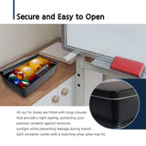 WEANOS Black Metal Tin Box Lids - Large Containers, Holder for Keeping Car Keys, Cookie, Pencil Case, 8.2 x 4.7 x 2.4 inch WEANOS